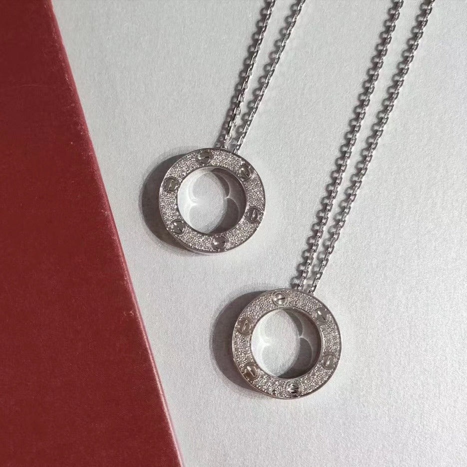 [Am jewelry]LOVE NECKLACE ADJUSTABLE SILVER