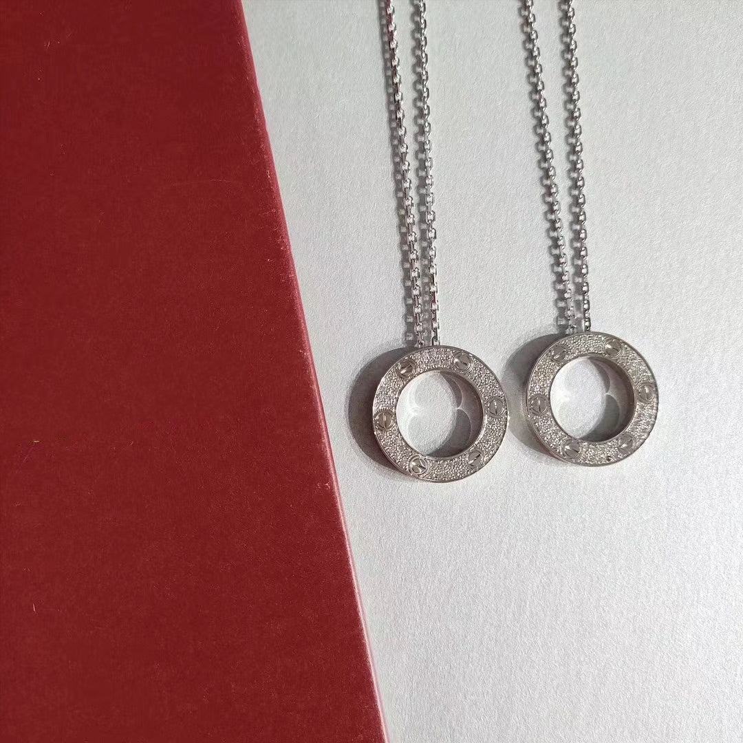 [Am jewelry]LOVE NECKLACE ADJUSTABLE SILVER