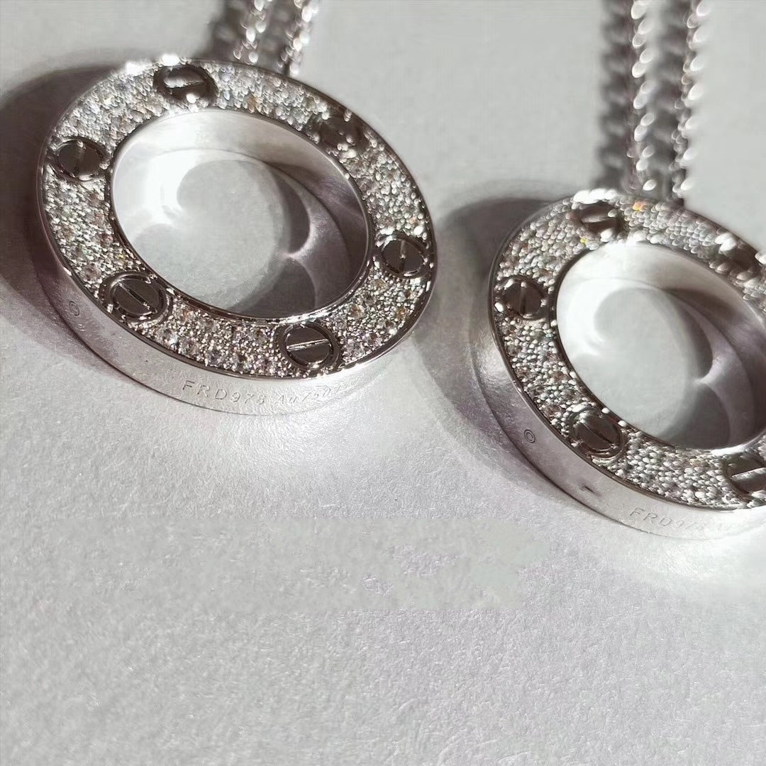 [Am jewelry]LOVE NECKLACE ADJUSTABLE SILVER