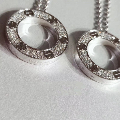 [Am jewelry]LOVE NECKLACE ADJUSTABLE SILVER