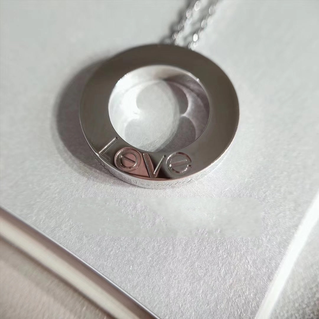 [Am jewelry]LOVE NECKLACE ADJUSTABLE SILVER