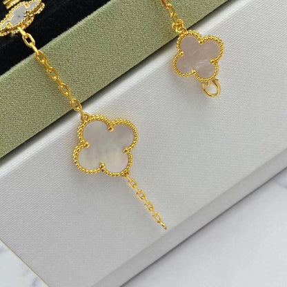 [Am jewelry]MAGIC CLOVER MOP GOLD BRACELET 5 MOTIFS