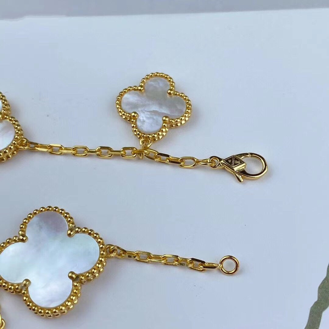 [Am jewelry]MAGIC CLOVER MOP GOLD BRACELET 5 MOTIFS