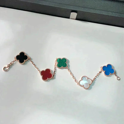 [Am jewelry]CLOVER 5 MOTIFS MULTICOLOR BRACELET