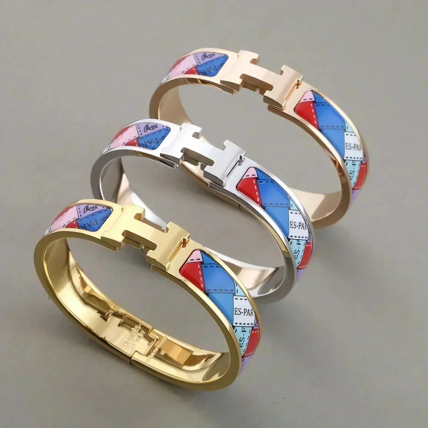 [Am jewelry]H BRACELET DOTTED BORDER 12MM