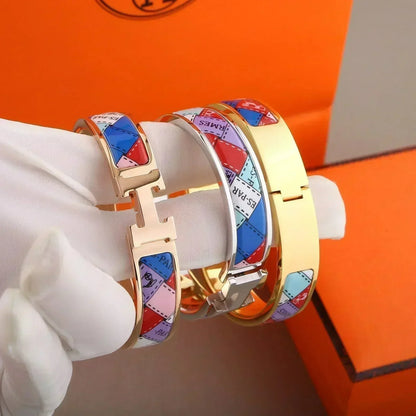 [Am jewelry]H BRACELET DOTTED BORDER 12MM