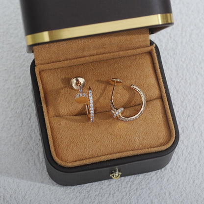 [Am jewelry]JUSTE EARRINGS 12.75MM PINK GOLD DIAMOND