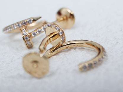 [Am jewelry]JUSTE EARRINGS 12.75MM PINK GOLD DIAMOND