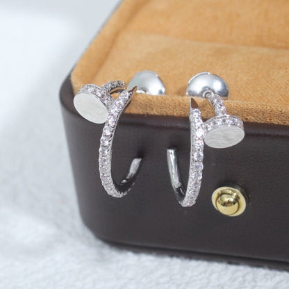[Am jewelry]JUSTE EARRINGS 12.75MM SILVER DIAMOND