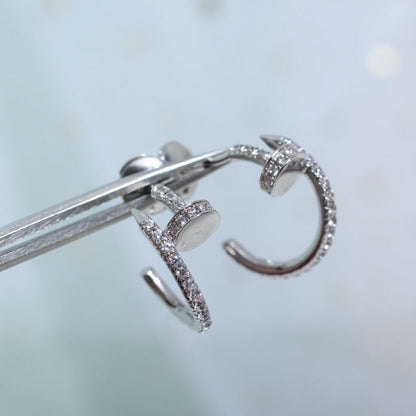 [Am jewelry]JUSTE EARRINGS 12.75MM SILVER DIAMOND