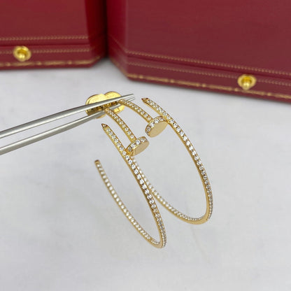 [Am jewelry]JUSTE EARRINGS FULL DIAMONDS 1.8MM