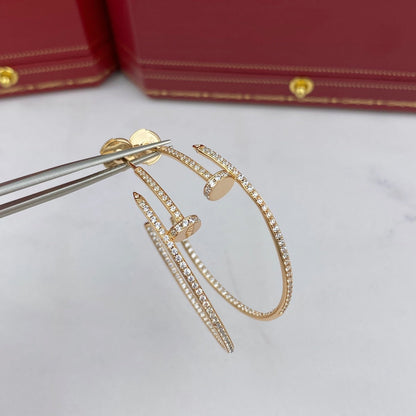 [Am jewelry]JUSTE EARRINGS FULL DIAMONDS 1.8MM