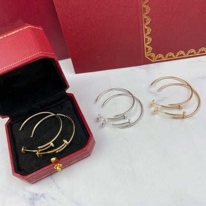 [Am jewelry]JUSTE EARRINGS FULL DIAMONDS 1.8MM