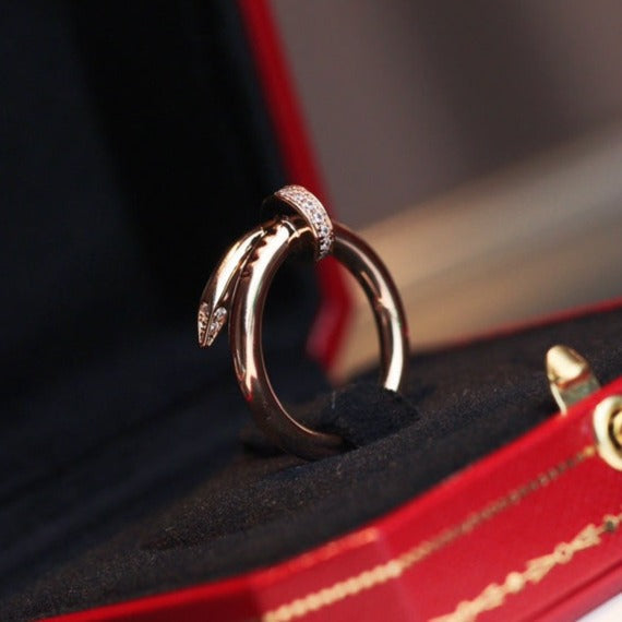 [Am jewelry]JUSTE RING 2.65MM PINK GOLD DIAMOND