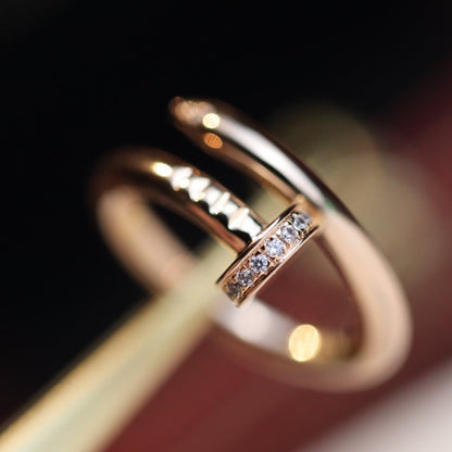 [Am jewelry]JUSTE RING 2.65MM PINK GOLD DIAMOND