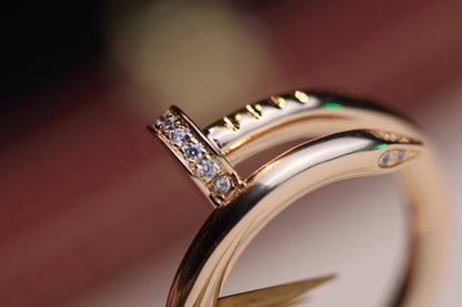 [Am jewelry]JUSTE RING 2.65MM PINK GOLD DIAMOND