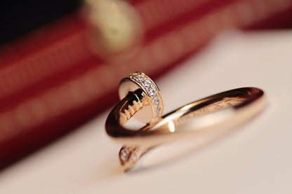 [Am jewelry]JUSTE RING 2.65MM PINK GOLD DIAMOND