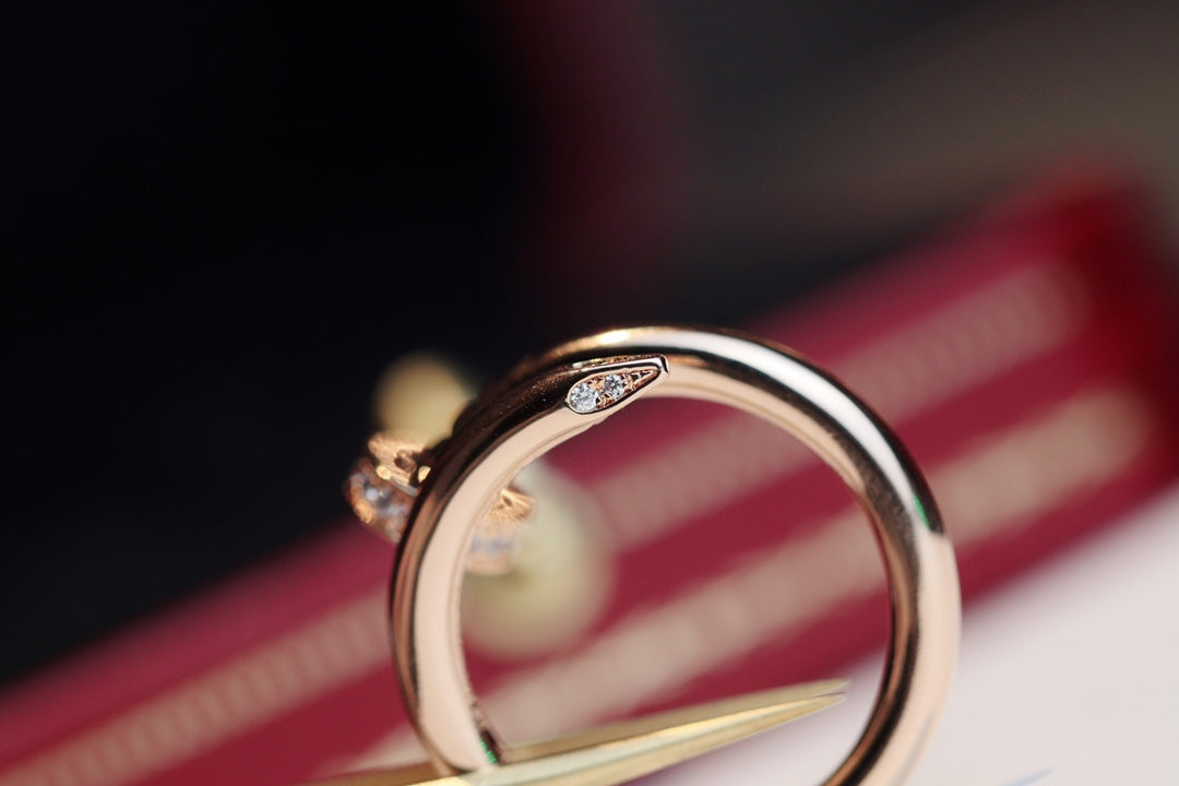 [Am jewelry]JUSTE RING 2.65MM PINK GOLD DIAMOND