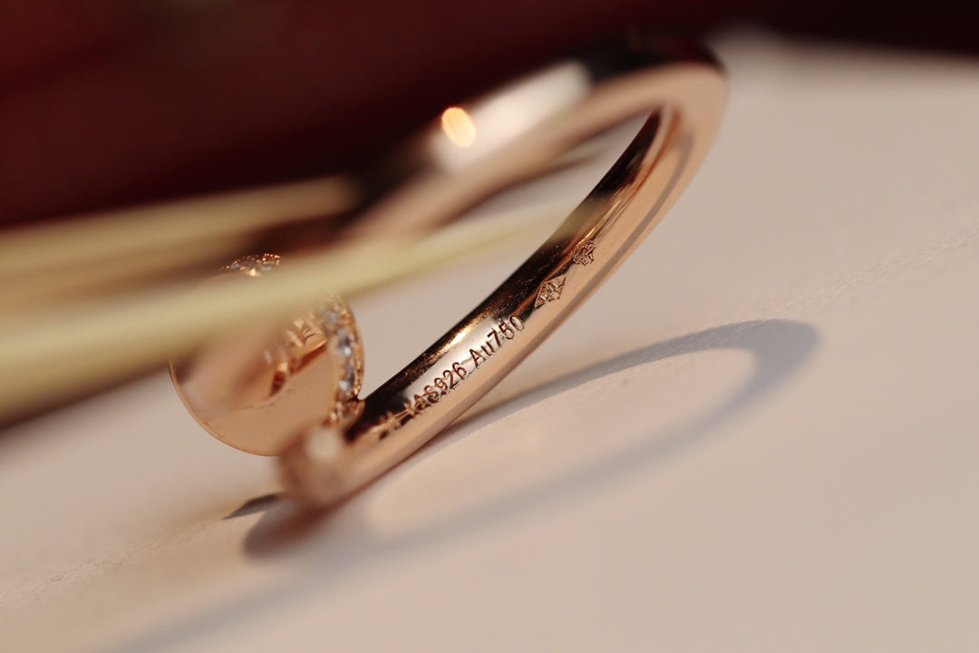[Am jewelry]JUSTE RING 2.65MM PINK GOLD DIAMOND