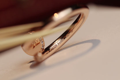 [Am jewelry]JUSTE RING 2.65MM PINK GOLD DIAMOND