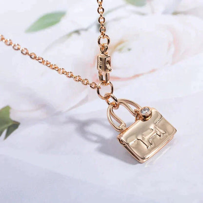 [Am jewelry]AMULETTE PEDANT ROSE GOLD NECKLACE