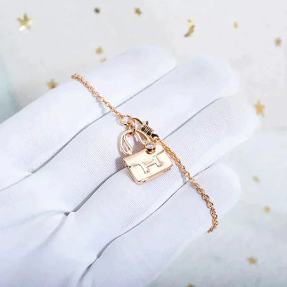 [Am jewelry]AMULETTE PEDANT ROSE GOLD NECKLACE