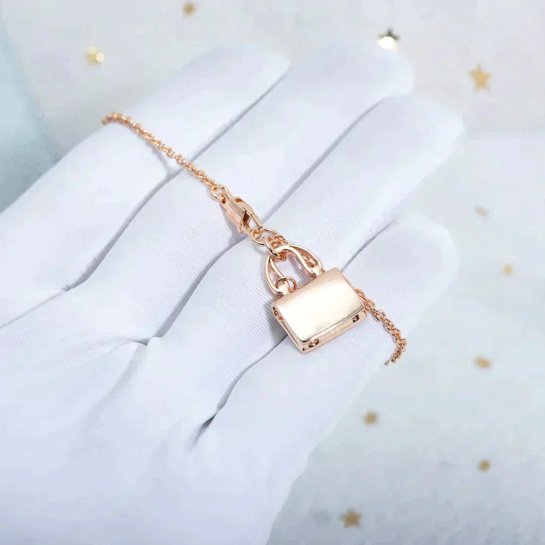 [Am jewelry]AMULETTE PEDANT ROSE GOLD NECKLACE