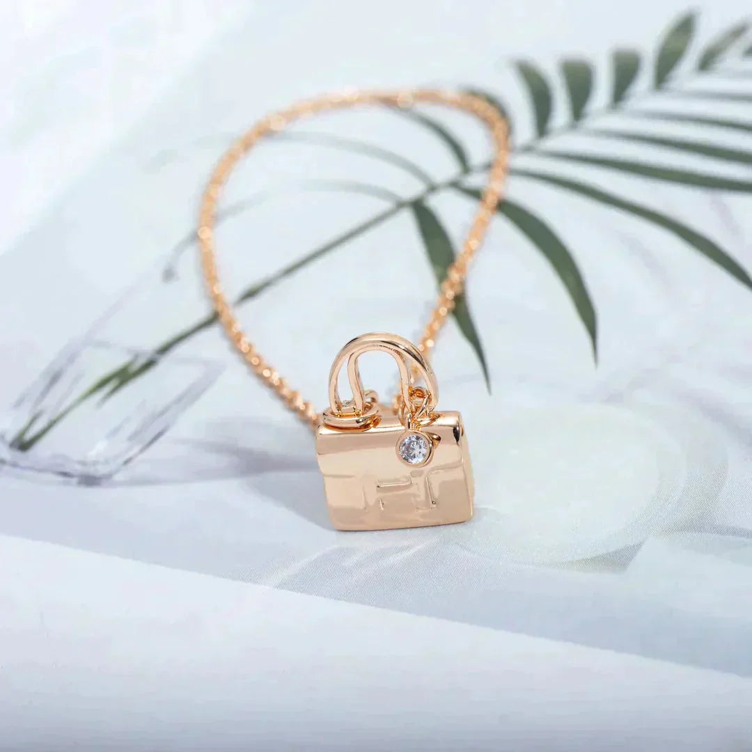 [Am jewelry]AMULETTE PEDANT ROSE GOLD NECKLACE