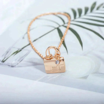 [Am jewelry]AMULETTE PEDANT ROSE GOLD NECKLACE