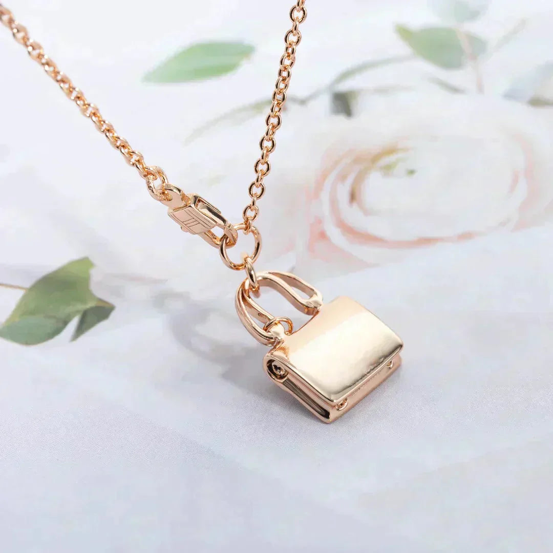 [Am jewelry]AMULETTE PEDANT ROSE GOLD NECKLACE
