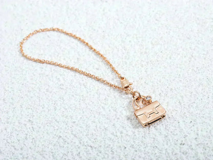 [Am jewelry]AMULETTE PEDANT ROSE GOLD NECKLACE