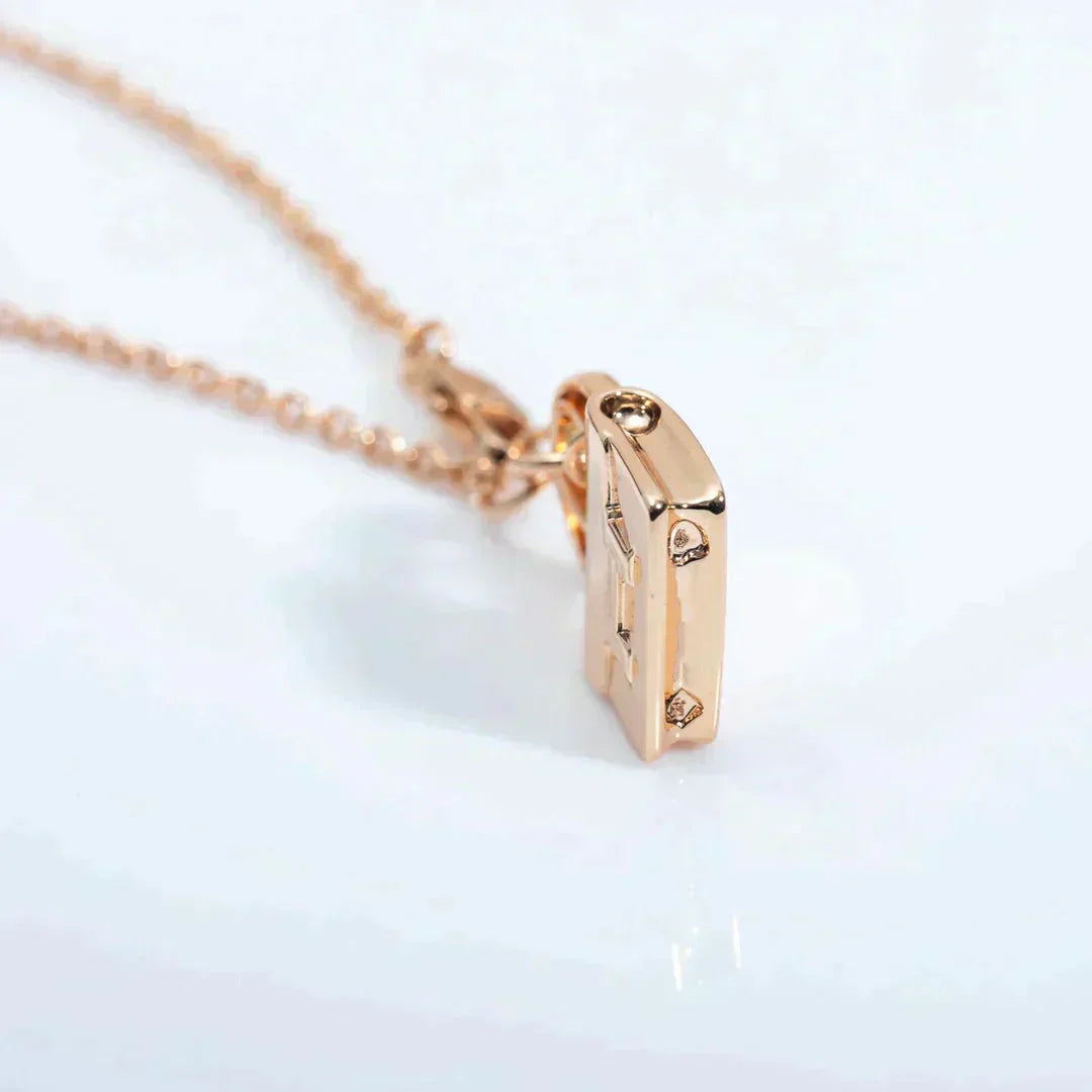 [Am jewelry]AMULETTE PEDANT ROSE GOLD NECKLACE