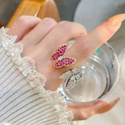 [Am jewelry]TWIN BUTTERFLY DIAMOND RING