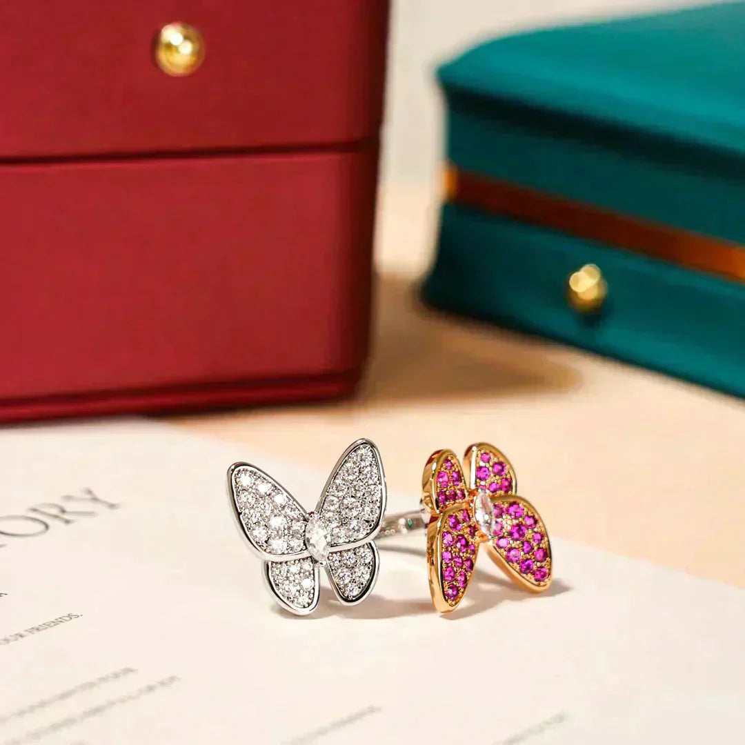 [Am jewelry]TWIN BUTTERFLY DIAMOND RING