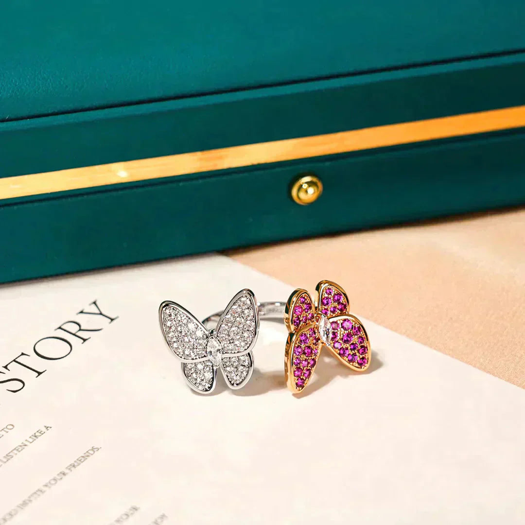 [Am jewelry]TWIN BUTTERFLY DIAMOND RING