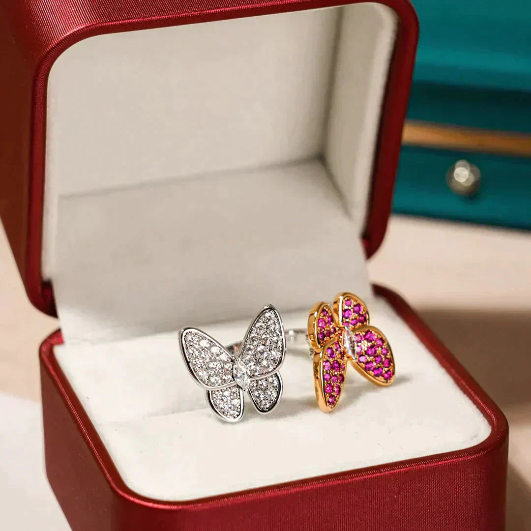[Am jewelry]TWIN BUTTERFLY DIAMOND RING