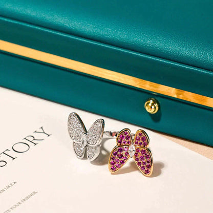 [Am jewelry]TWIN BUTTERFLY DIAMOND RING