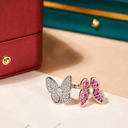 [Am jewelry]TWIN BUTTERFLY DIAMOND RING