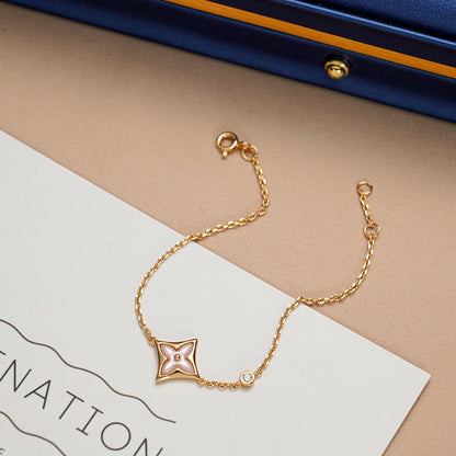 [Am jewelry]STAR 1 DIAMOND PINK GOLD BRACELET