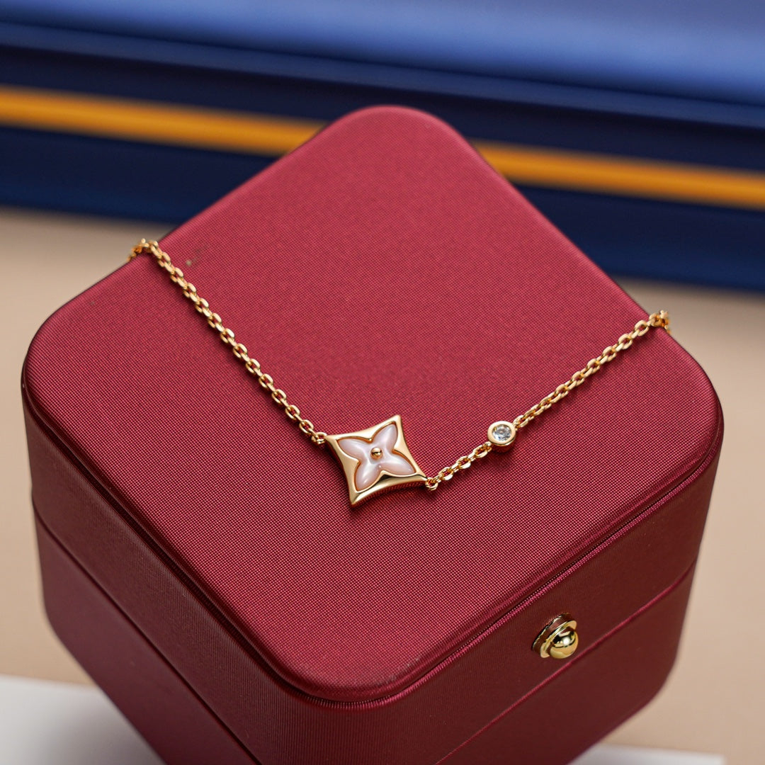 [Am jewelry]STAR 1 DIAMOND PINK GOLD BRACELET