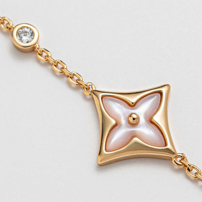 [Am jewelry]STAR 1 DIAMOND PINK GOLD BRACELET