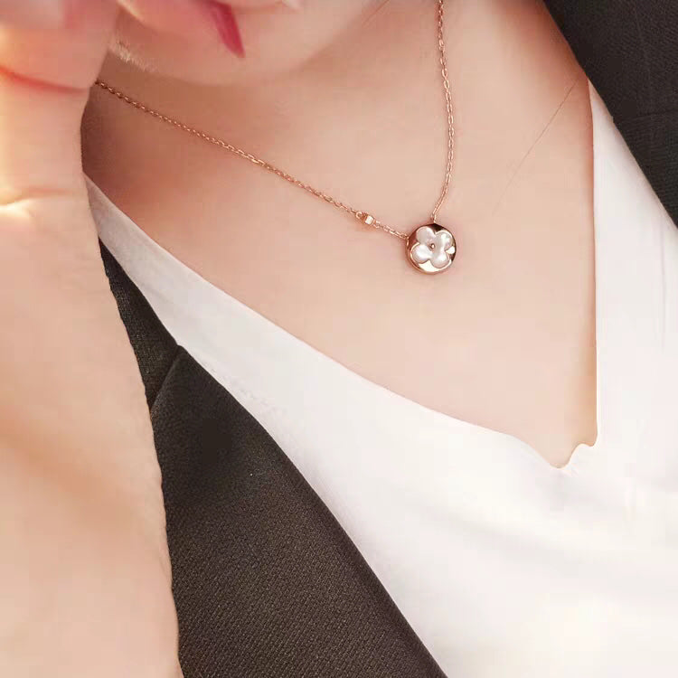 [Am jewelry]SUN MOP GOLD 1 DIAMOND NECKLACE