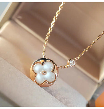 [Am jewelry]SUN MOP GOLD 1 DIAMOND NECKLACE