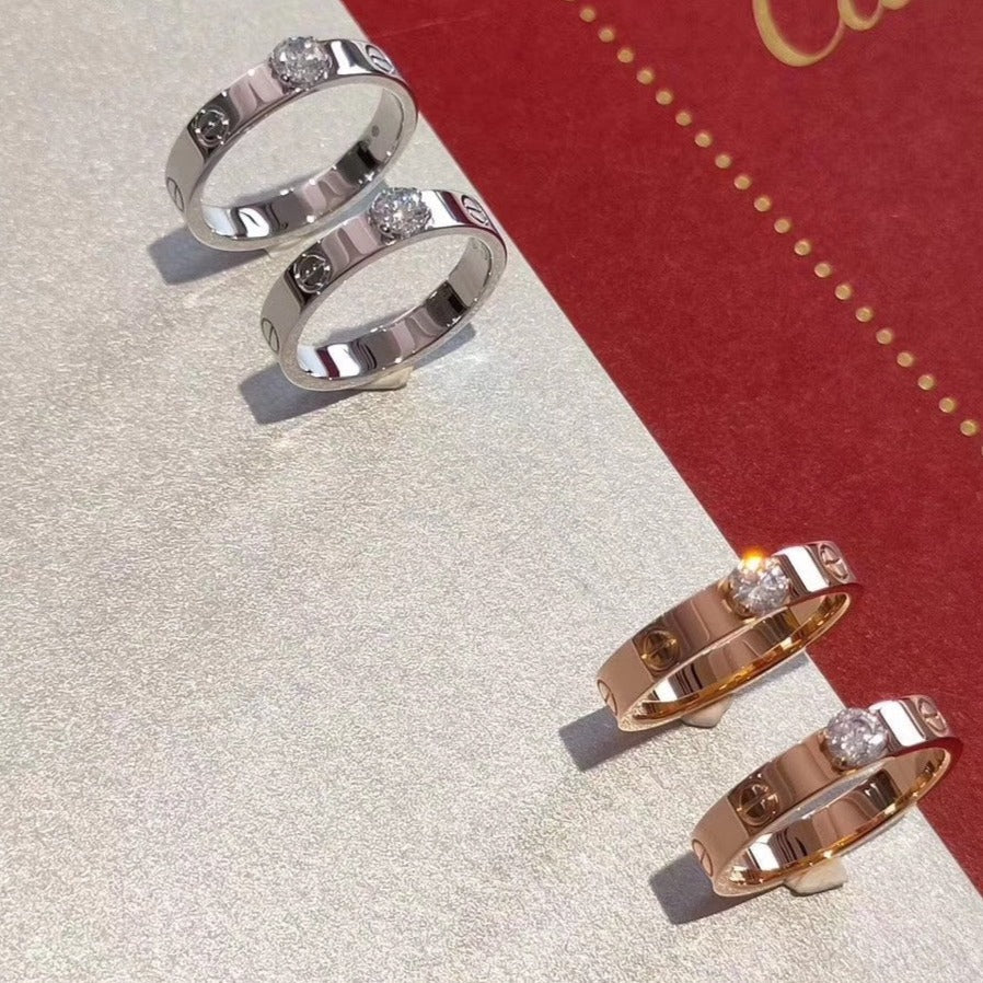 [Am jewelry]LOVE RING 3.6MM 1 BIG DIAMOND