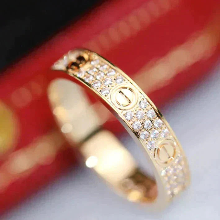 [Am jewelry]LOVE RING 3.6MM DIAMOND PAVED