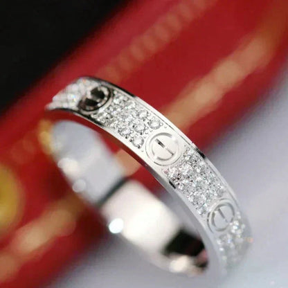 [Am jewelry]LOVE RING 3.6MM DIAMOND PAVED