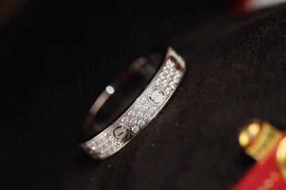 [Am jewelry]LOVE RING 3.6MM DIAMOND PAVED
