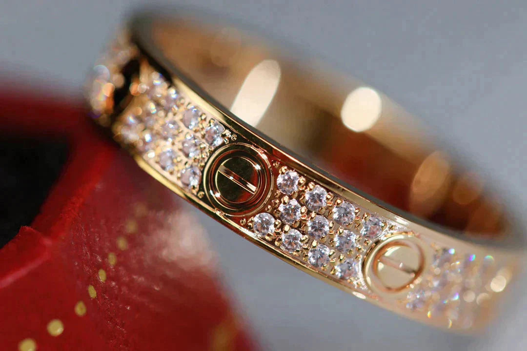 [Am jewelry]LOVE RING 3.6MM DIAMOND PAVED