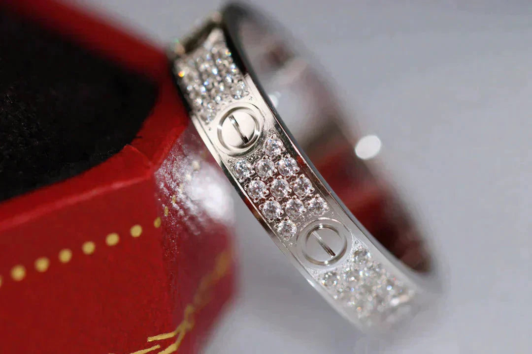 [Am jewelry]LOVE RING 3.6MM DIAMOND PAVED