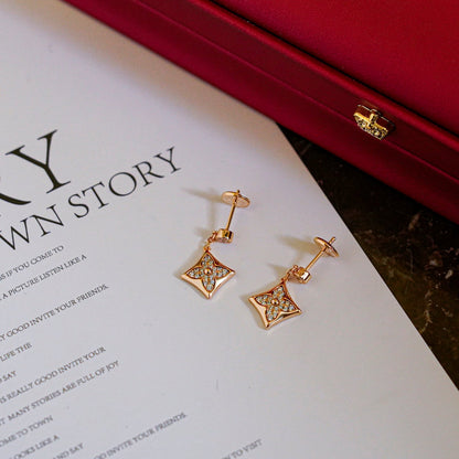 [Am jewelry]STAR DIAMONDS EARRINGS GOLD